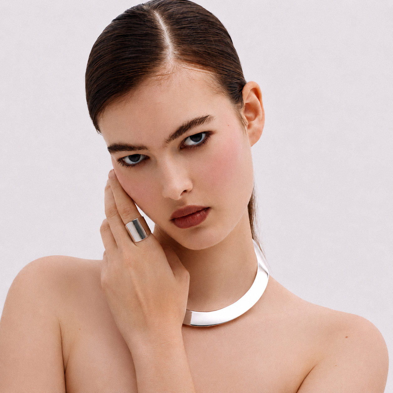 Collana con colletto su misura in argento sterling