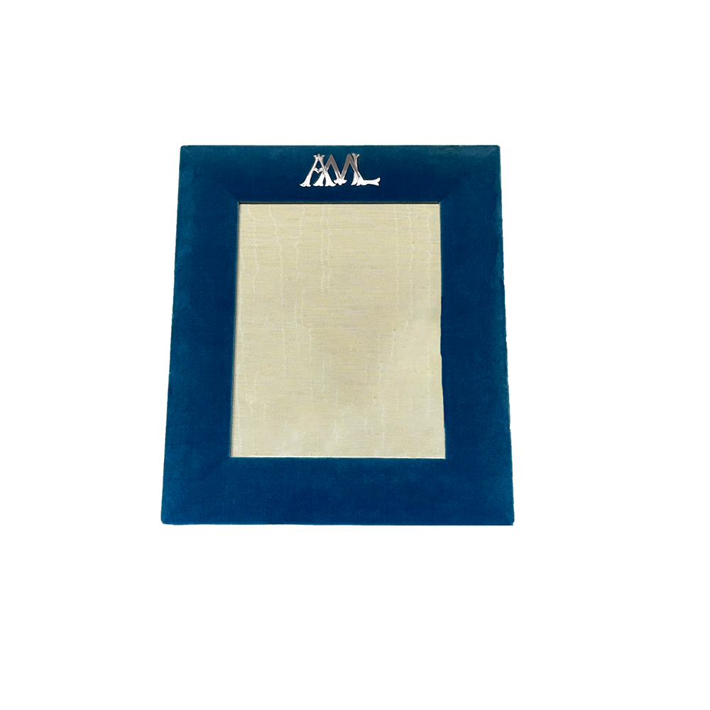 Velvet Frame with Sterling Silver Initials