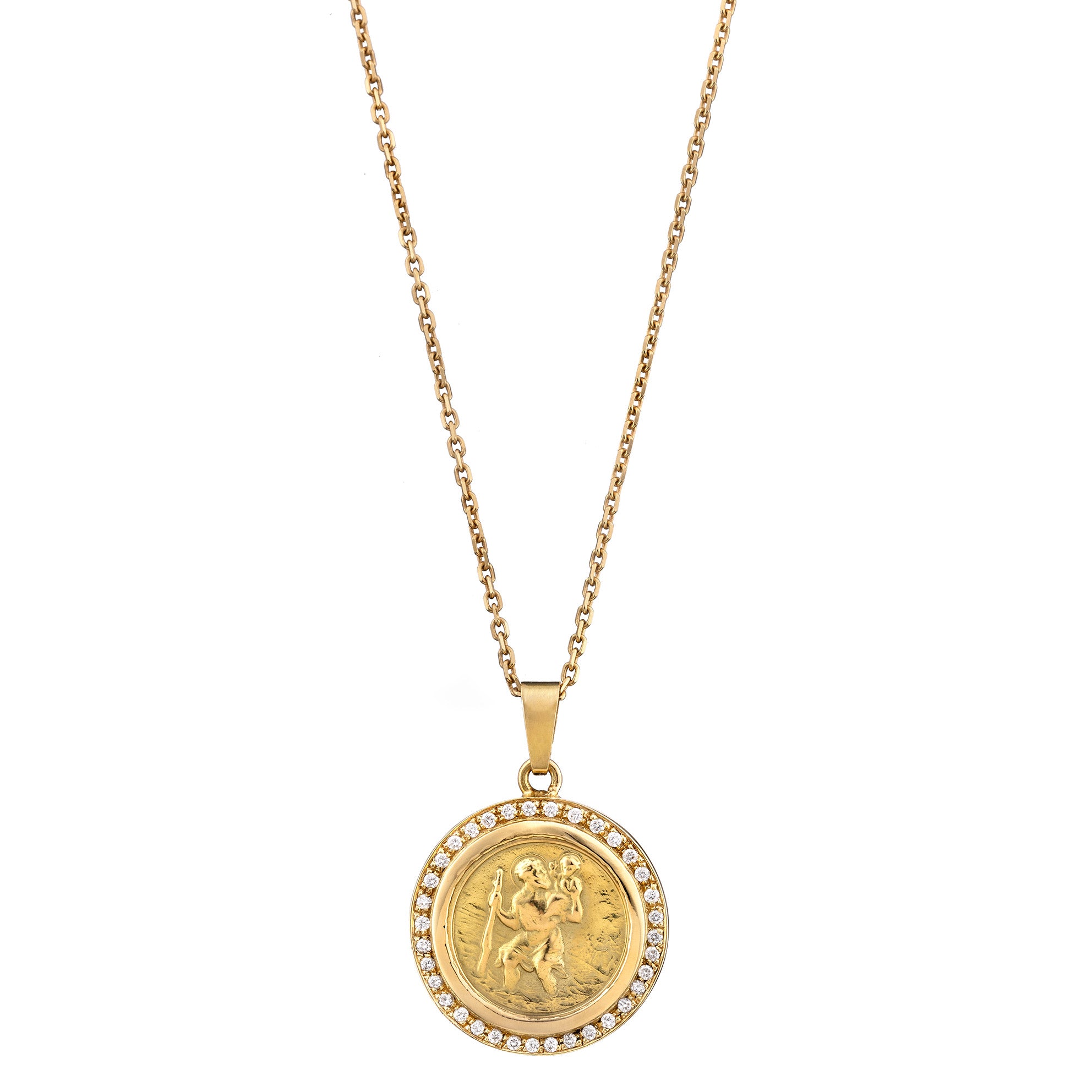 Collana in argento Sterling con ciondolo a forma di San
