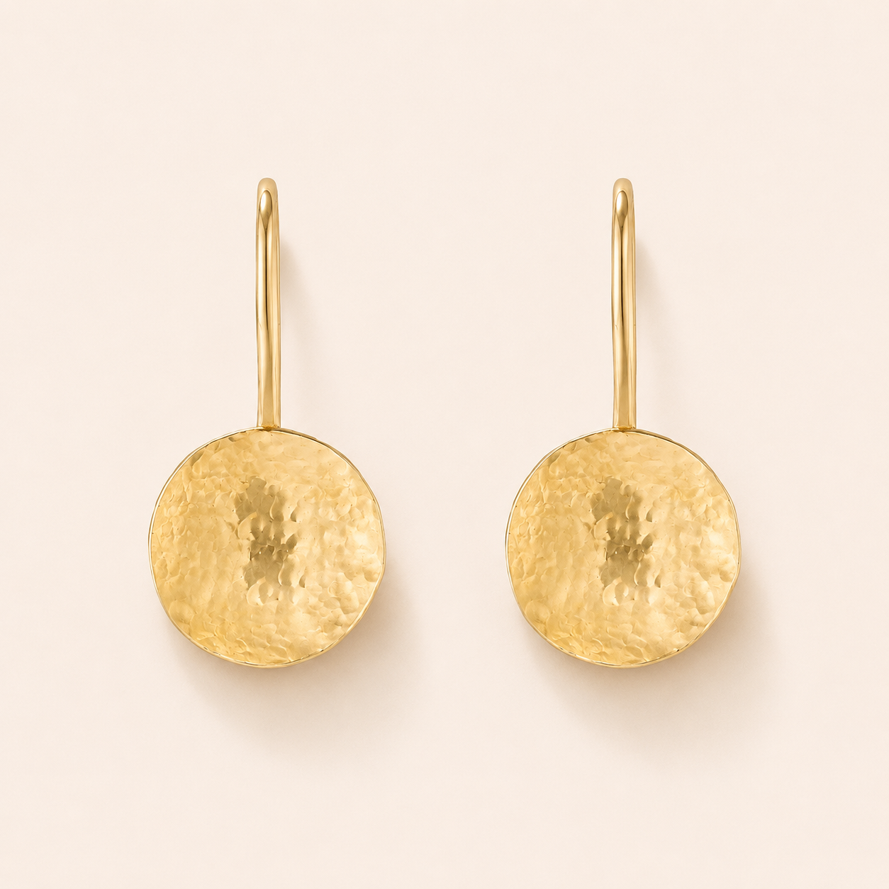 Hammered Disk Earrings