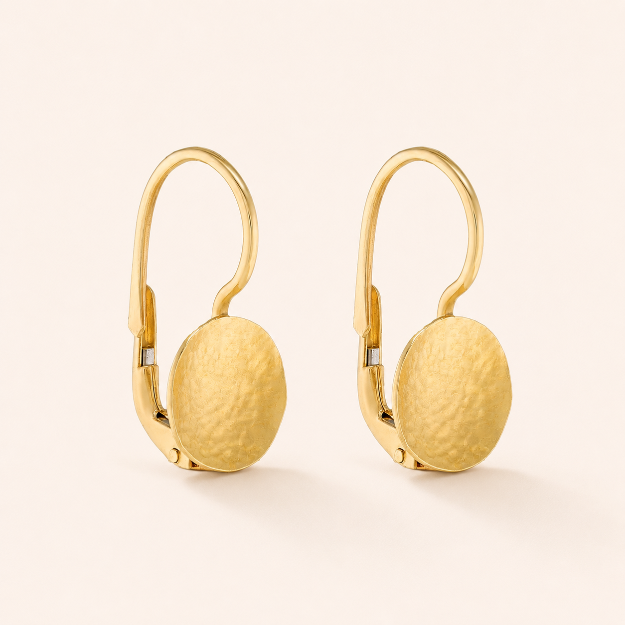 Hammered Disk Earrings