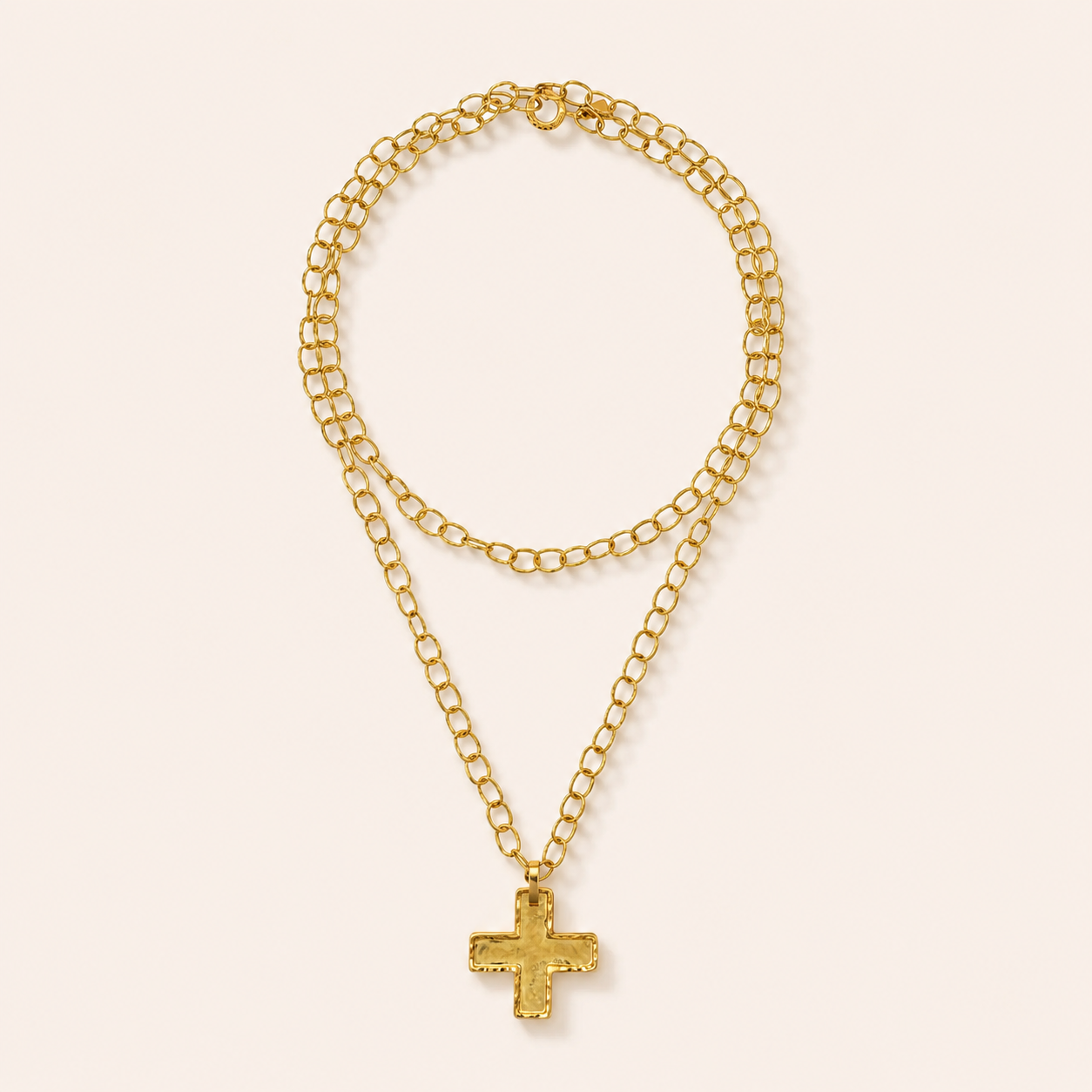Hammered Gold Chain
