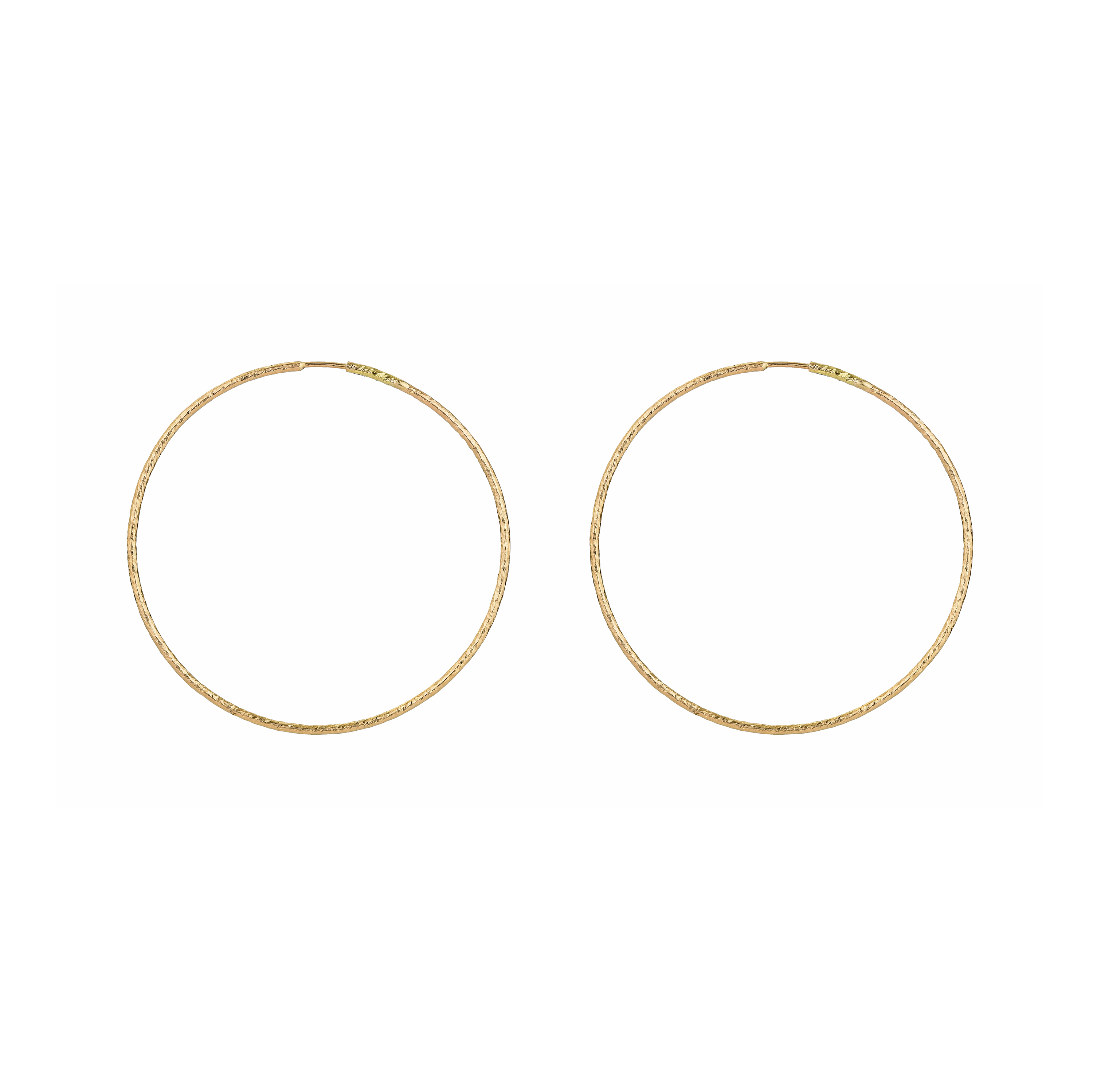 Hammered Gold Hoops