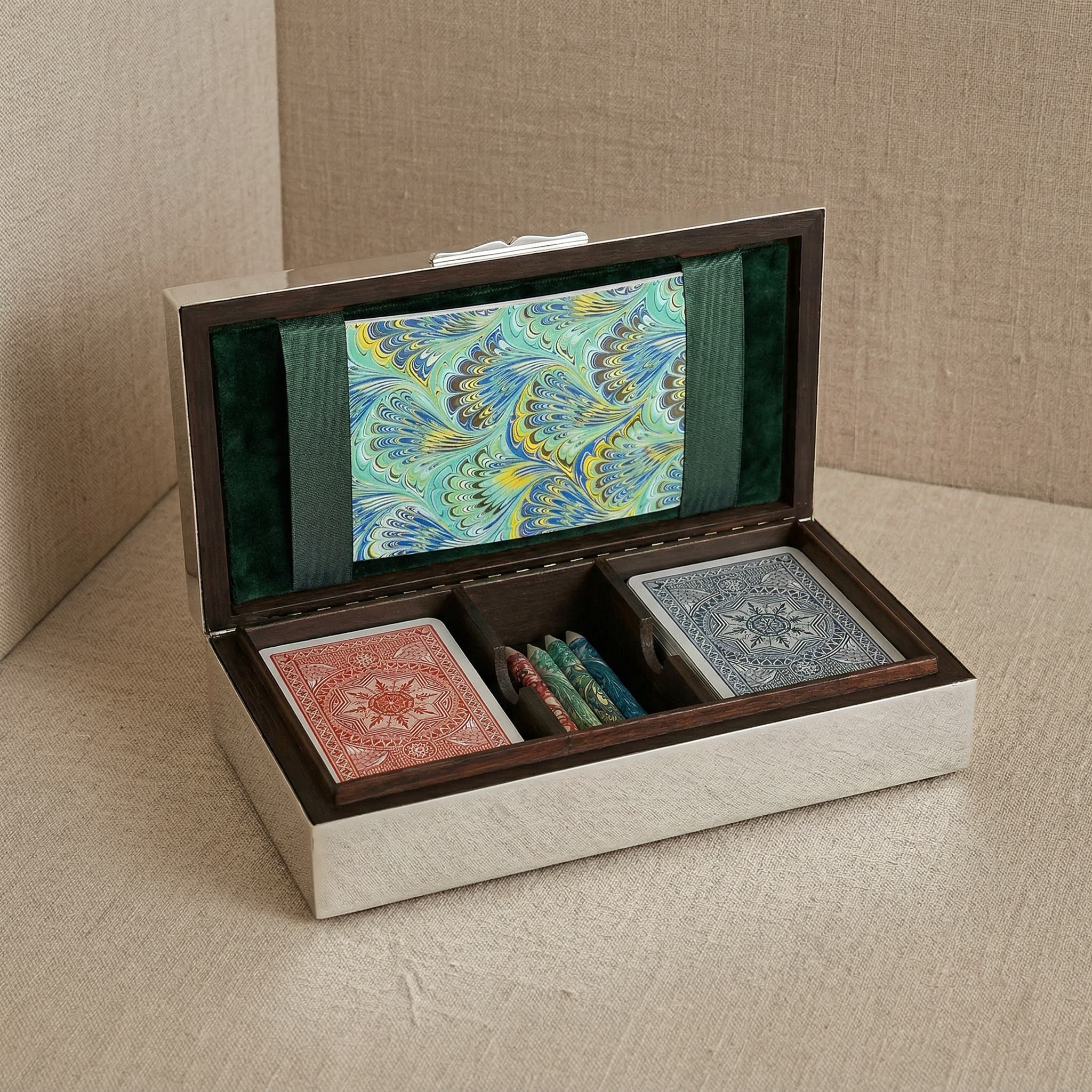 Sterling Silver Card Game Box