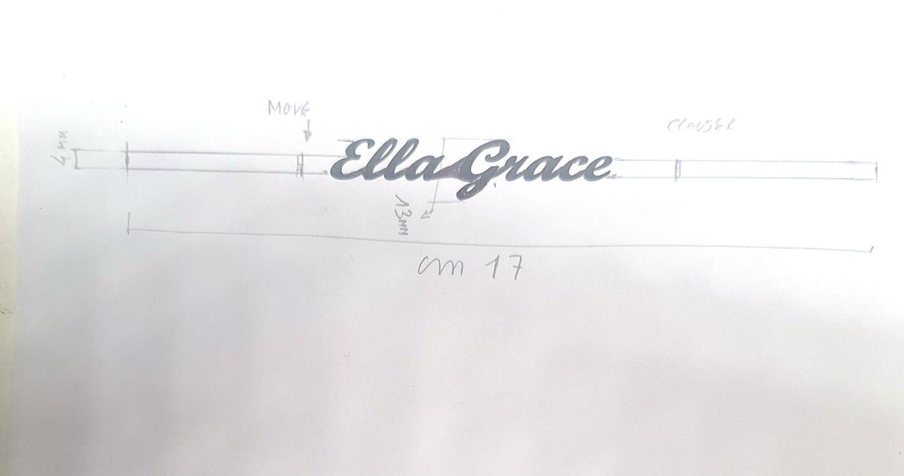 Bespoke Name Bracelet, “Ella Grace”