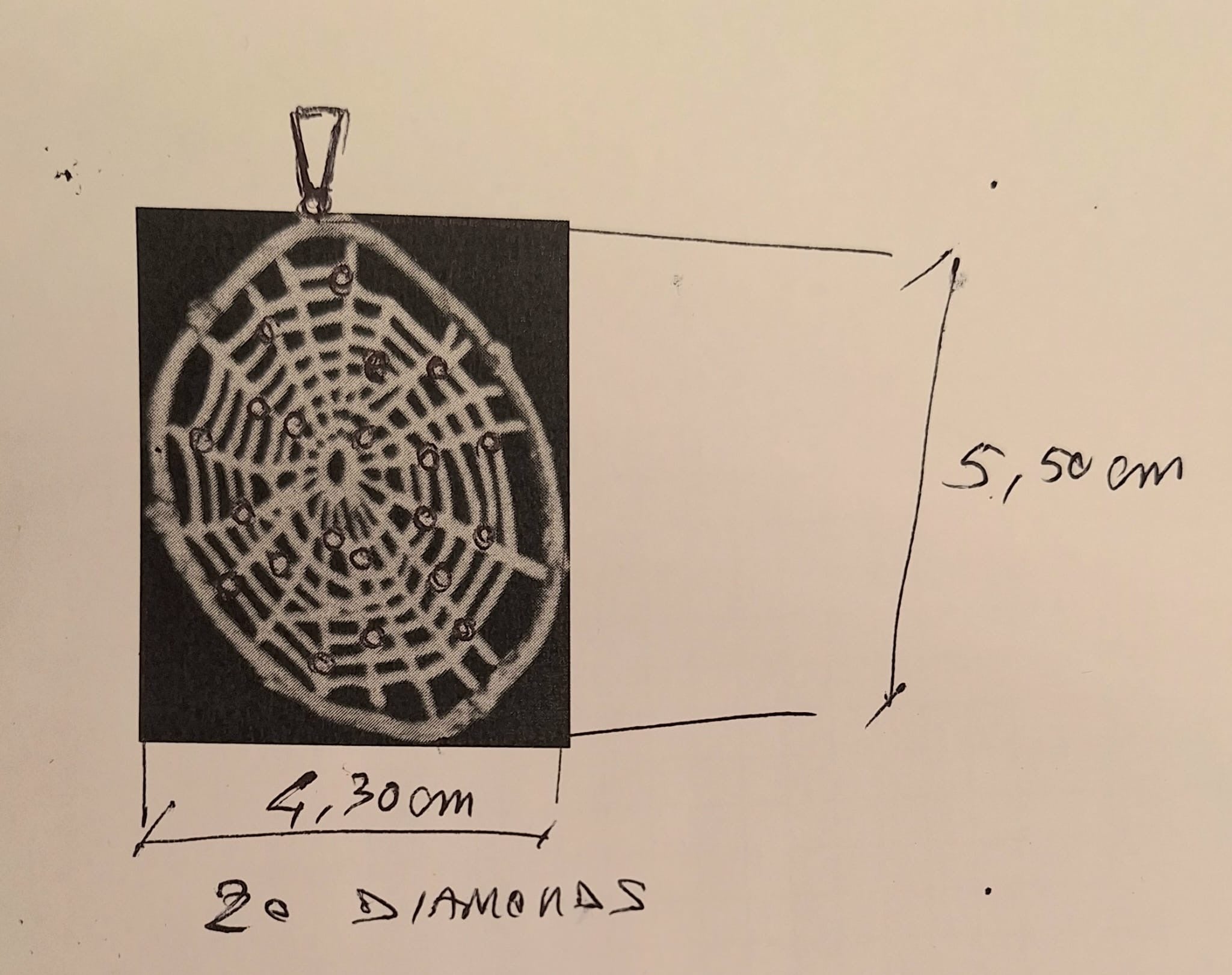 Spiderweb Pendant w/ diamonds