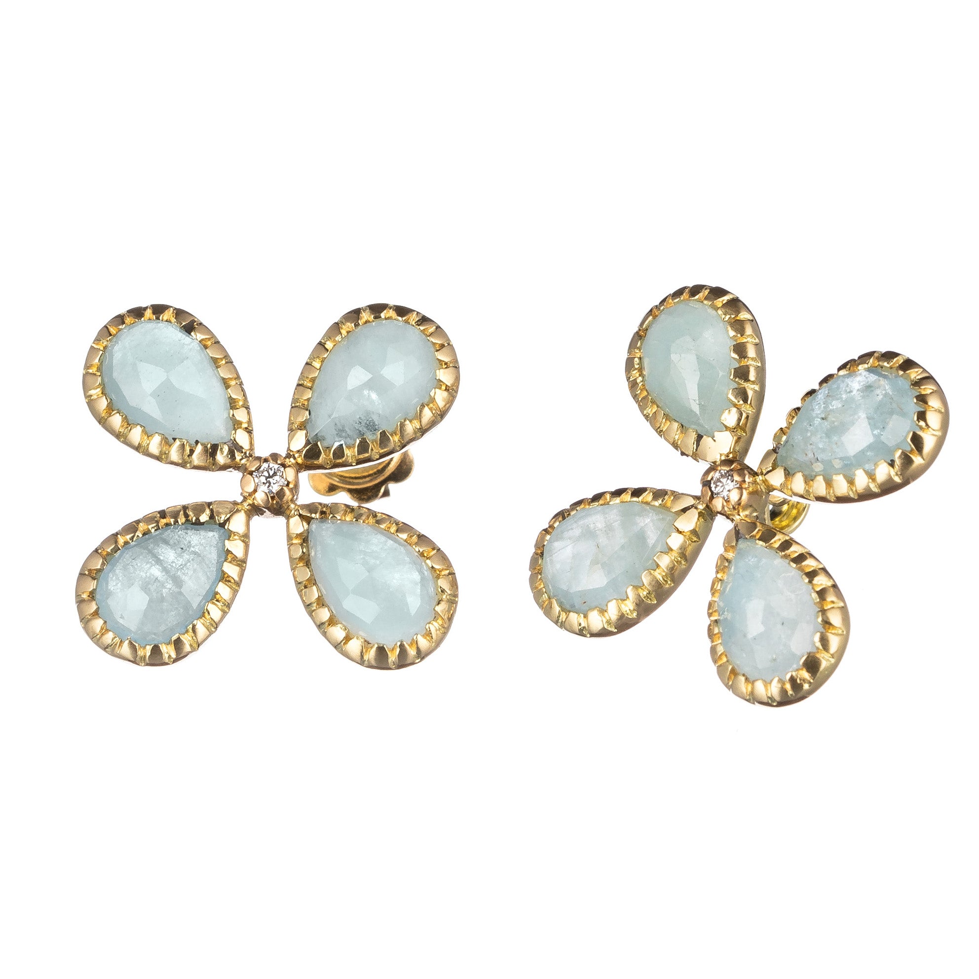 Narciso Earrings with Diamonds