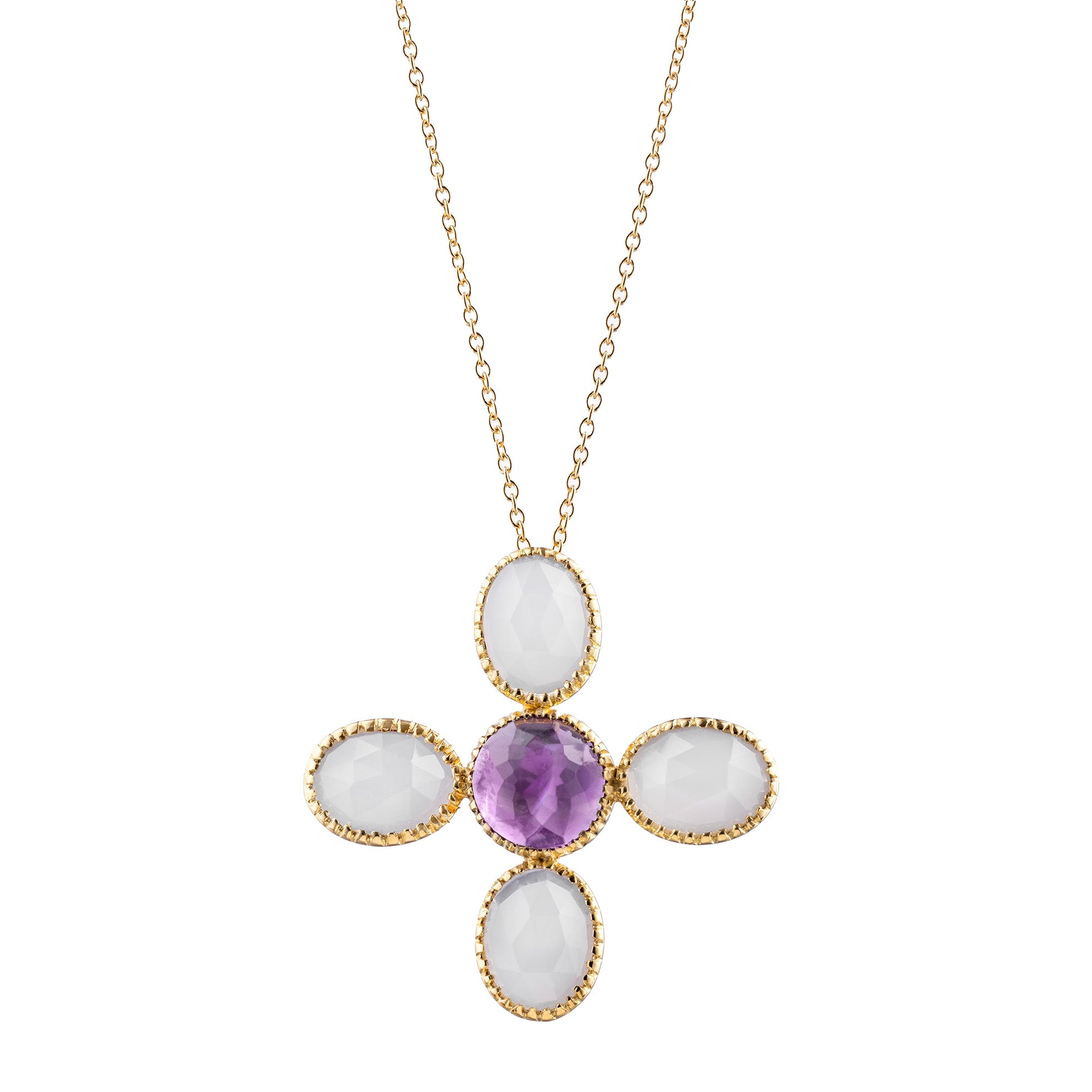 Croce necklace, round