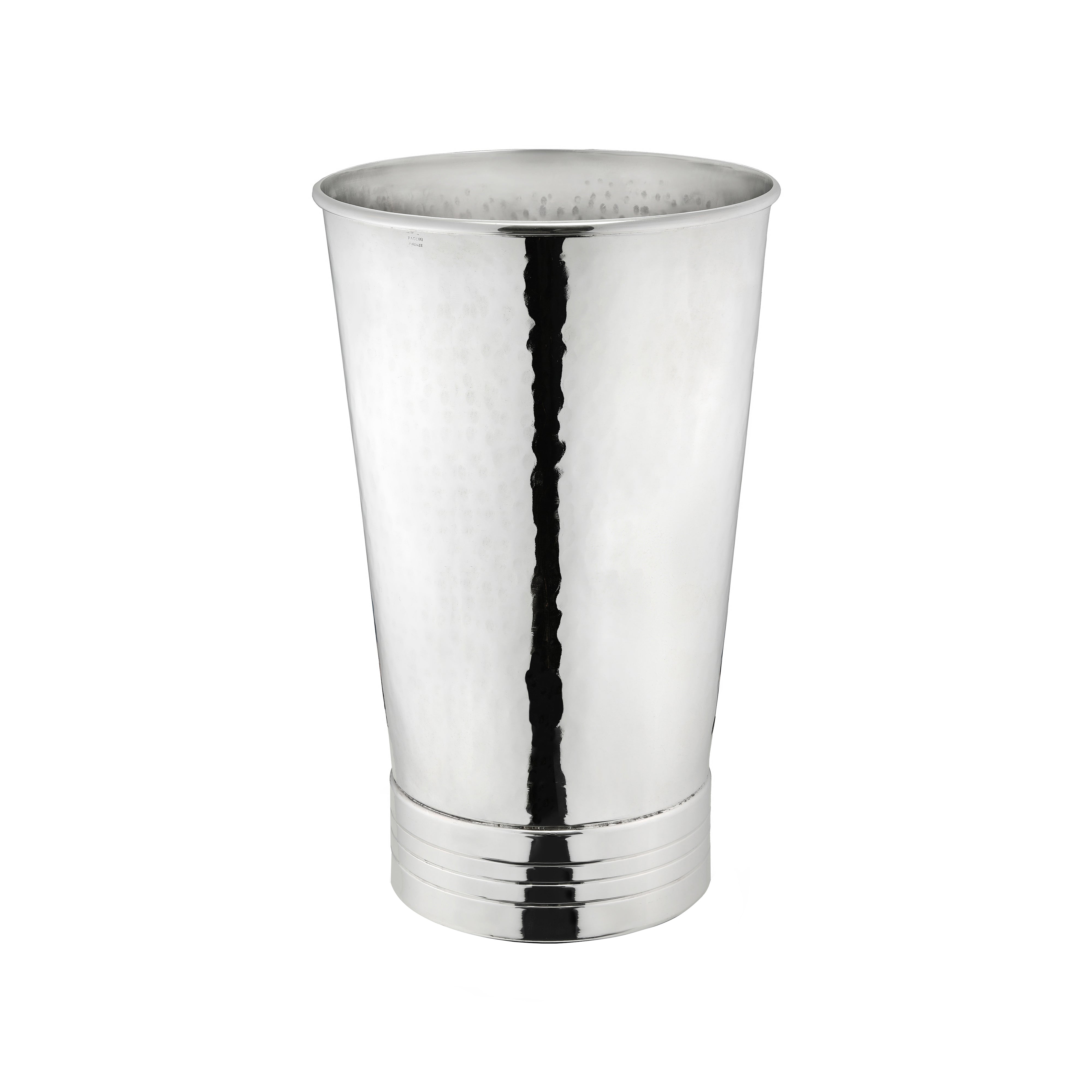 Hammered Silver Flower Vase