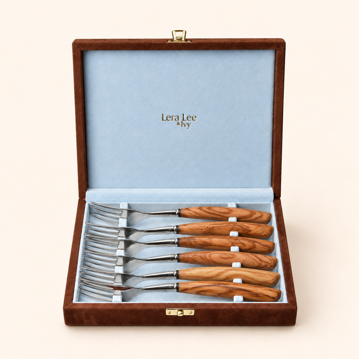 Olive Wood Forks, Set of Six