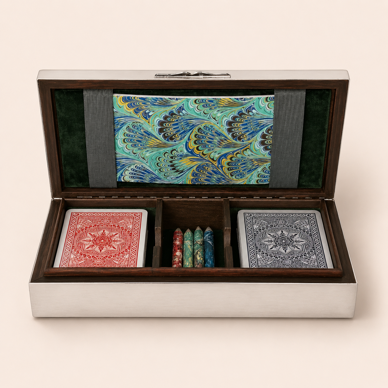 Sterling Silver Card Game Box